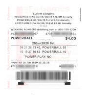 bilhete de lotaria powerball