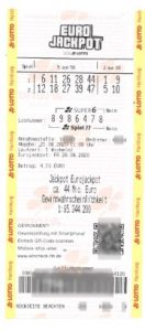 Eurojackpot билет сканиране