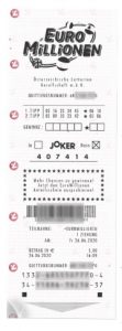 billete de la lotería alemana