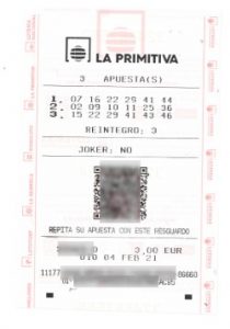 billet en ligne La Primitiva